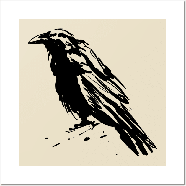 Handpainted Crow Wall Art by KalebLechowsk